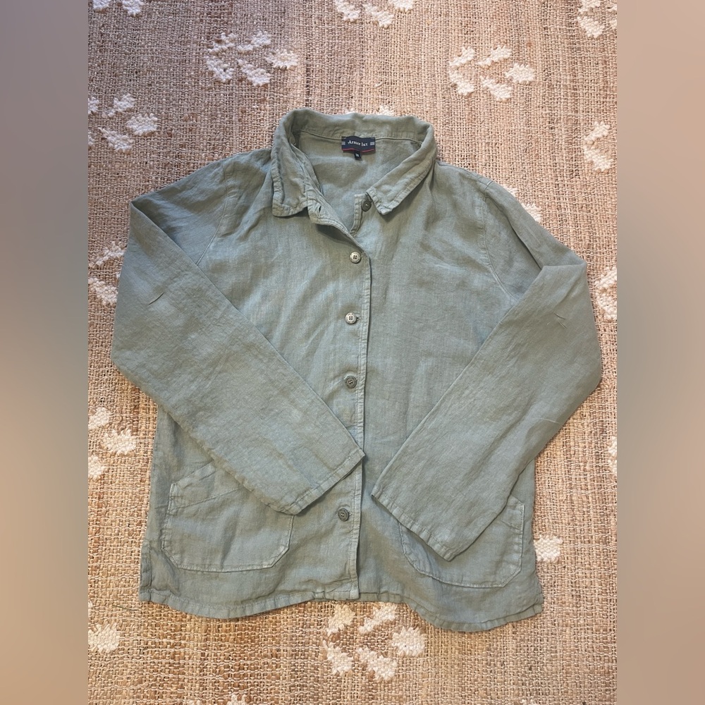 Armor-Lux Linen Lightweight fisherman's jacket Light green Shadow 38 Small
